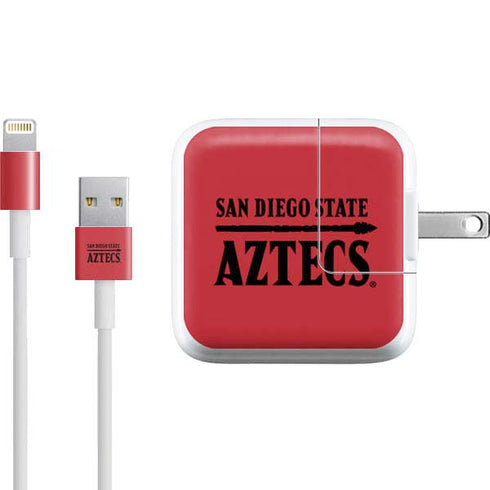 San Diego State University Logo Red iPad Charger (10W USB) Skin