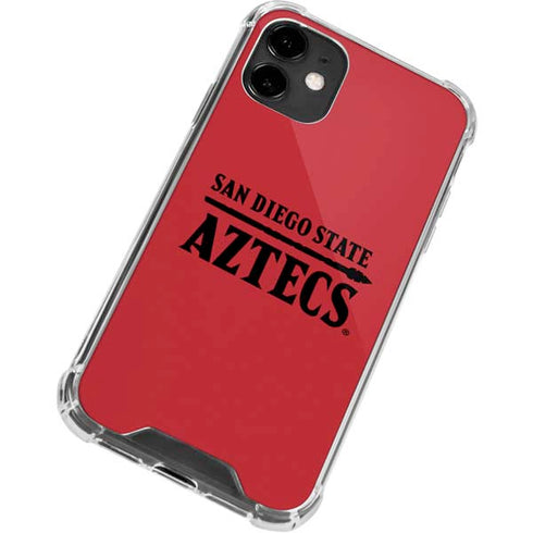 San Diego State University Logo Red iPhone 12 Clear Case