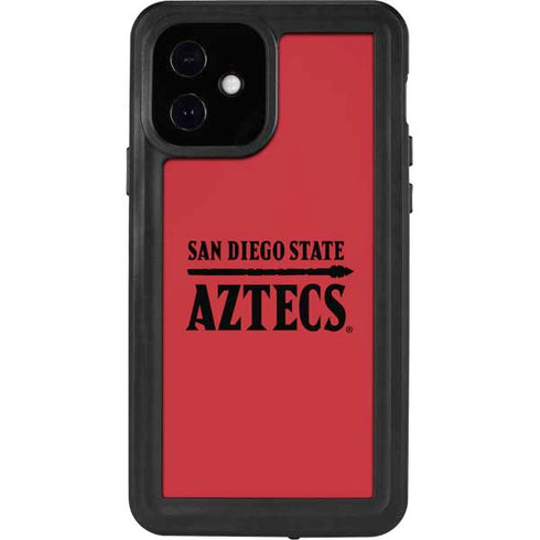San Diego State University Logo Red iPhone 12 Waterproof Case
