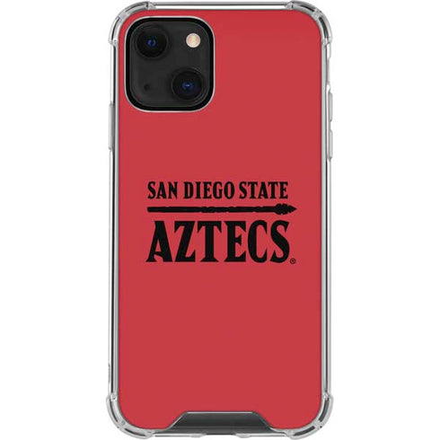 San Diego State University Logo Red iPhone 13 Clear Case