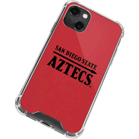 San Diego State University Logo Red iPhone 14 Plus Clear Case