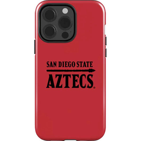 San Diego State University Logo Red iPhone 15 Pro Impact Case