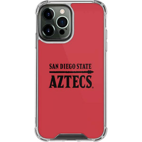 San Diego State University Logo Red iPhone 14 Pro Max Clear Case