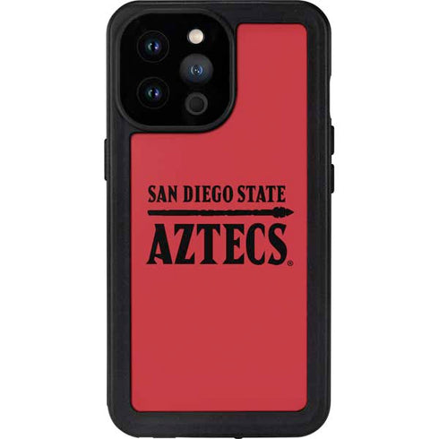 San Diego State University Logo Red iPhone 14 Pro Max Waterproof Case