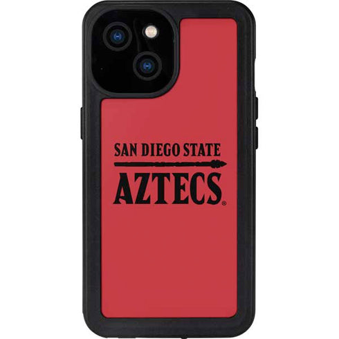 San Diego State University Logo Red iPhone 15 Waterproof Case