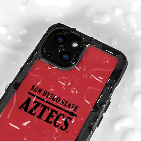 San Diego State University Logo Red iPhone 15 Waterproof Case