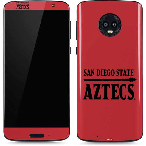 San Diego State University Logo Red Moto G6 Skin