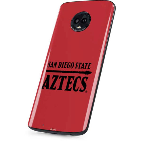 San Diego State University Logo Red Moto G6 Skin