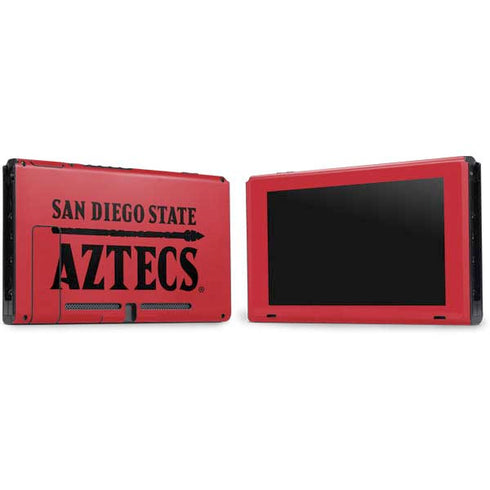 San Diego State University Logo Red Nintendo Switch Bundle Skin