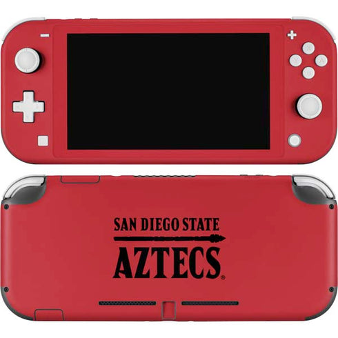 San Diego State University Logo Red Nintendo Switch Lite Skin