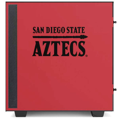 San Diego State University Logo Red NZXT H510 Compact ATX Mid-Tower Case Skin