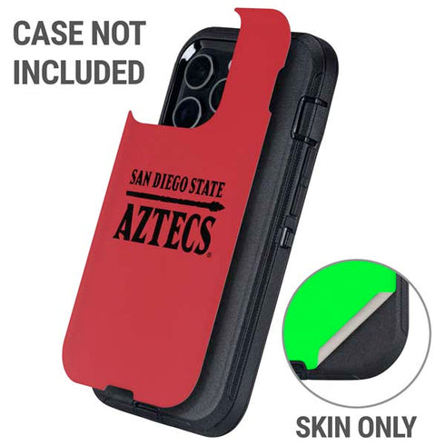 San Diego State University Logo Red Otterbox Defender iPhone Skin