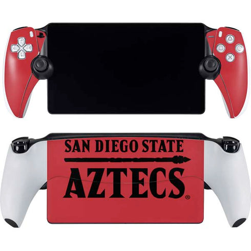 San Diego State University Logo Red PlayStation Portal Remote Player Skin