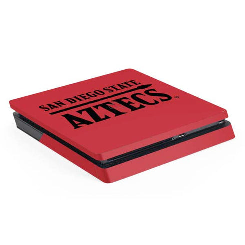 San Diego State University Logo Red PS4 Slim Skin