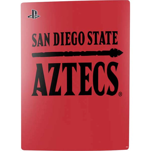 San Diego State University Logo Red PS5 Digital Edition Console Skin