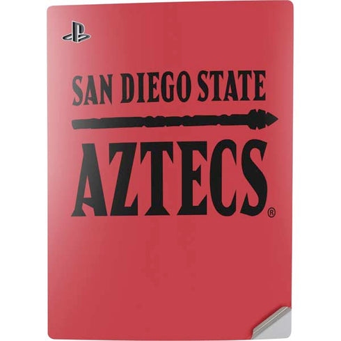 San Diego State University Logo Red PS5 Digital Edition Console Skin
