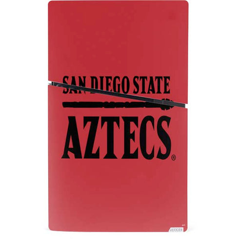 San Diego State University Logo Red PS5 Slim Digital Edition Console Skin
