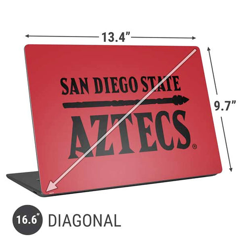 San Diego State University Logo Red Universal Laptop 16.6in (13.4 x 9.7in) Skin