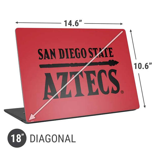 San Diego State University Logo Red Universal Laptop 18in (14.6 x 10.6in) Skin