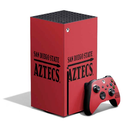 San Diego State University Logo Red Xbox Series X Bundle Skin