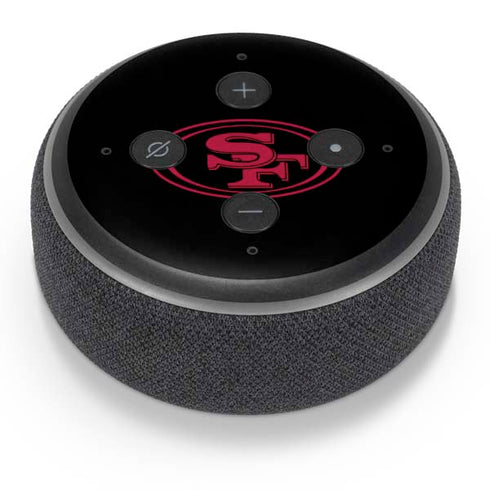 NFL San Francisco 49ers Black Performance Series Amazon Echo Dot Skin