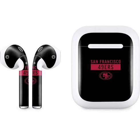 NFL San Francisco 49ers Black Performance Series Apple AirPods Skin