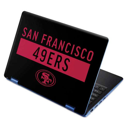 NFL San Francisco 49ers Black Performance Series Aspire R11 11.6in Skin