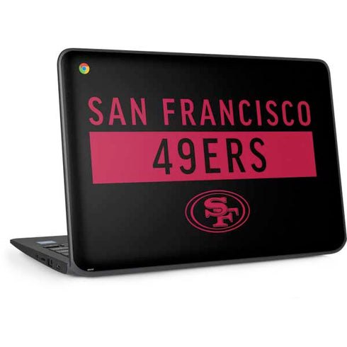 NFL San Francisco 49ers Black Performance Series HP Chromebook Skin