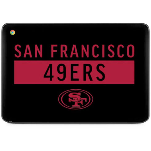 NFL San Francisco 49ers Black Performance Series HP Chromebook Skin