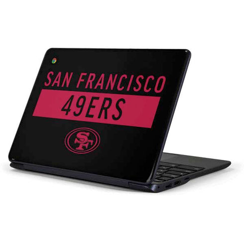 NFL San Francisco 49ers Black Performance Series Samsung Chromebook Skin