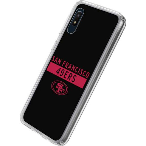 NFL San Francisco 49ers Black Performance Series Galaxy A10e Clear Case