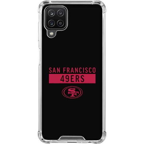 NFL San Francisco 49ers Black Performance Series Galaxy A12 Clear Case