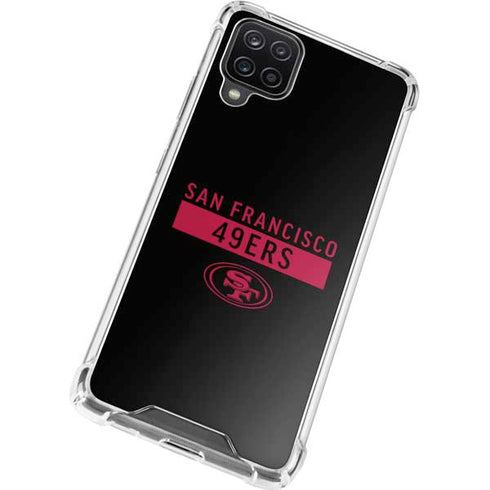 NFL San Francisco 49ers Black Performance Series Galaxy A12 Clear Case