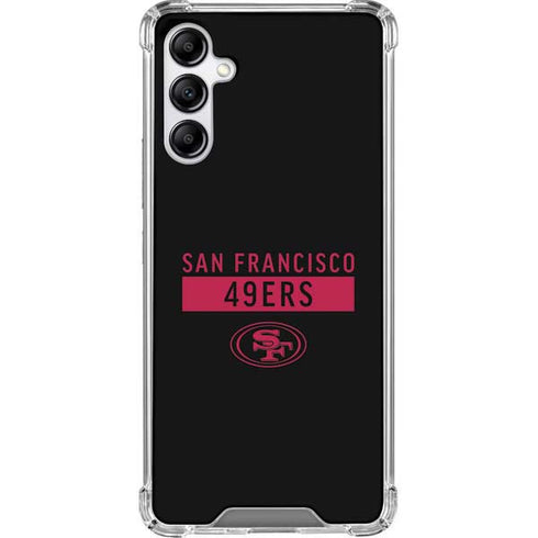 NFL San Francisco 49ers Black Performance Series Galaxy A14 5G Clear Case