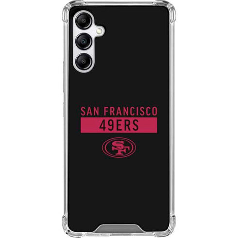 NFL San Francisco 49ers Black Performance Series Galaxy A15 5G Clear Case