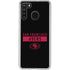 NFL San Francisco 49ers Black Performance Series Galaxy A21 Clear Case