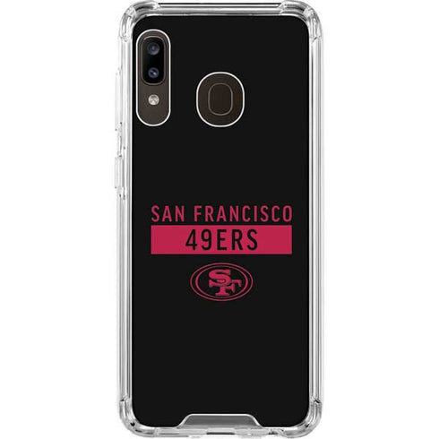 NFL San Francisco 49ers Black Performance Series Galaxy A30 Clear Case