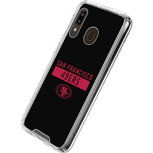 NFL San Francisco 49ers Black Performance Series Galaxy A30 Clear Case