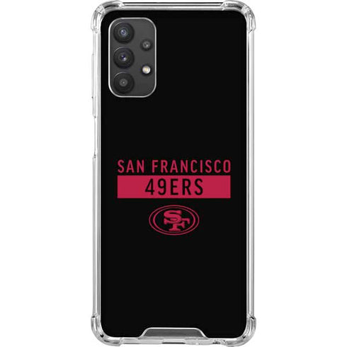 NFL San Francisco 49ers Black Performance Series Galaxy A32 5G Clear Case