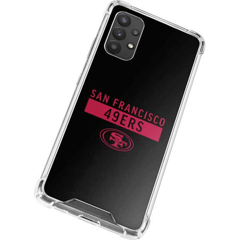 NFL San Francisco 49ers Black Performance Series Galaxy A32 5G Clear Case