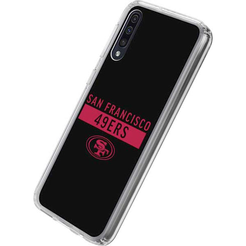 NFL San Francisco 49ers Black Performance Series Galaxy A50 Clear Case