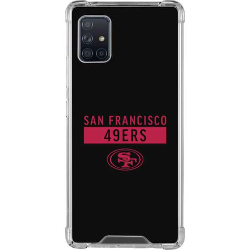 NFL San Francisco 49ers Black Performance Series Galaxy A51 5G Clear Case
