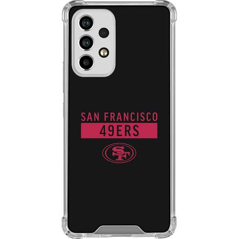 NFL San Francisco 49ers Black Performance Series Galaxy A53 5G Clear Case