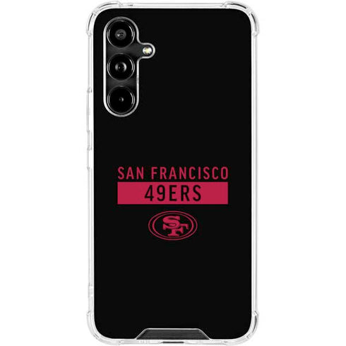 NFL San Francisco 49ers Black Performance Series Galaxy A54 5G Clear Case