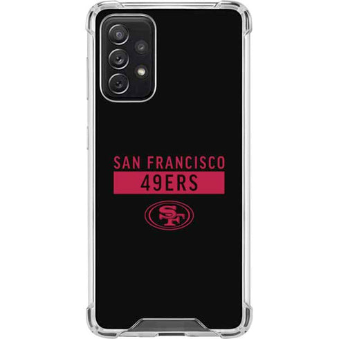 NFL San Francisco 49ers Black Performance Series Galaxy A72 5G Clear Case
