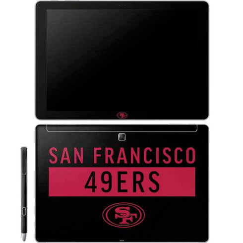NFL San Francisco 49ers Black Performance Series Galaxy Book 12in Skin
