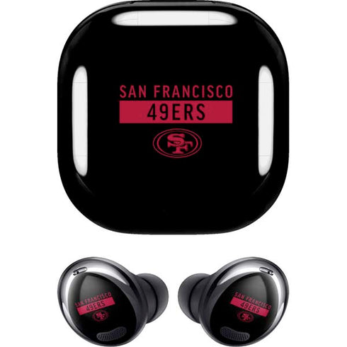 NFL San Francisco 49ers Black Performance Series Galaxy Buds Pro Skin