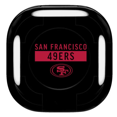 NFL San Francisco 49ers Black Performance Series Galaxy Buds Pro Skin