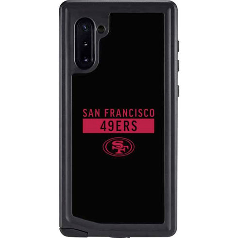 NFL San Francisco 49ers Black Performance Series Galaxy Note 10 Waterproof Case