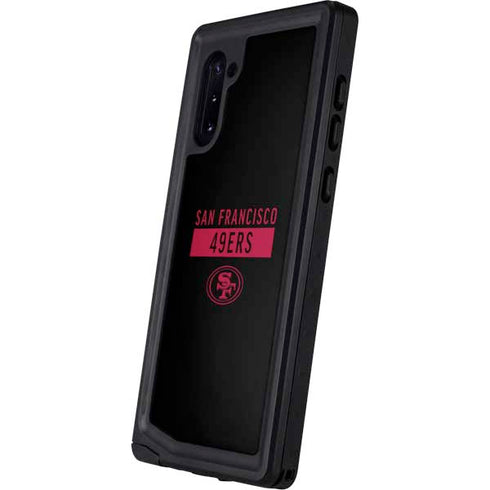 NFL San Francisco 49ers Black Performance Series Galaxy Note 10 Waterproof Case